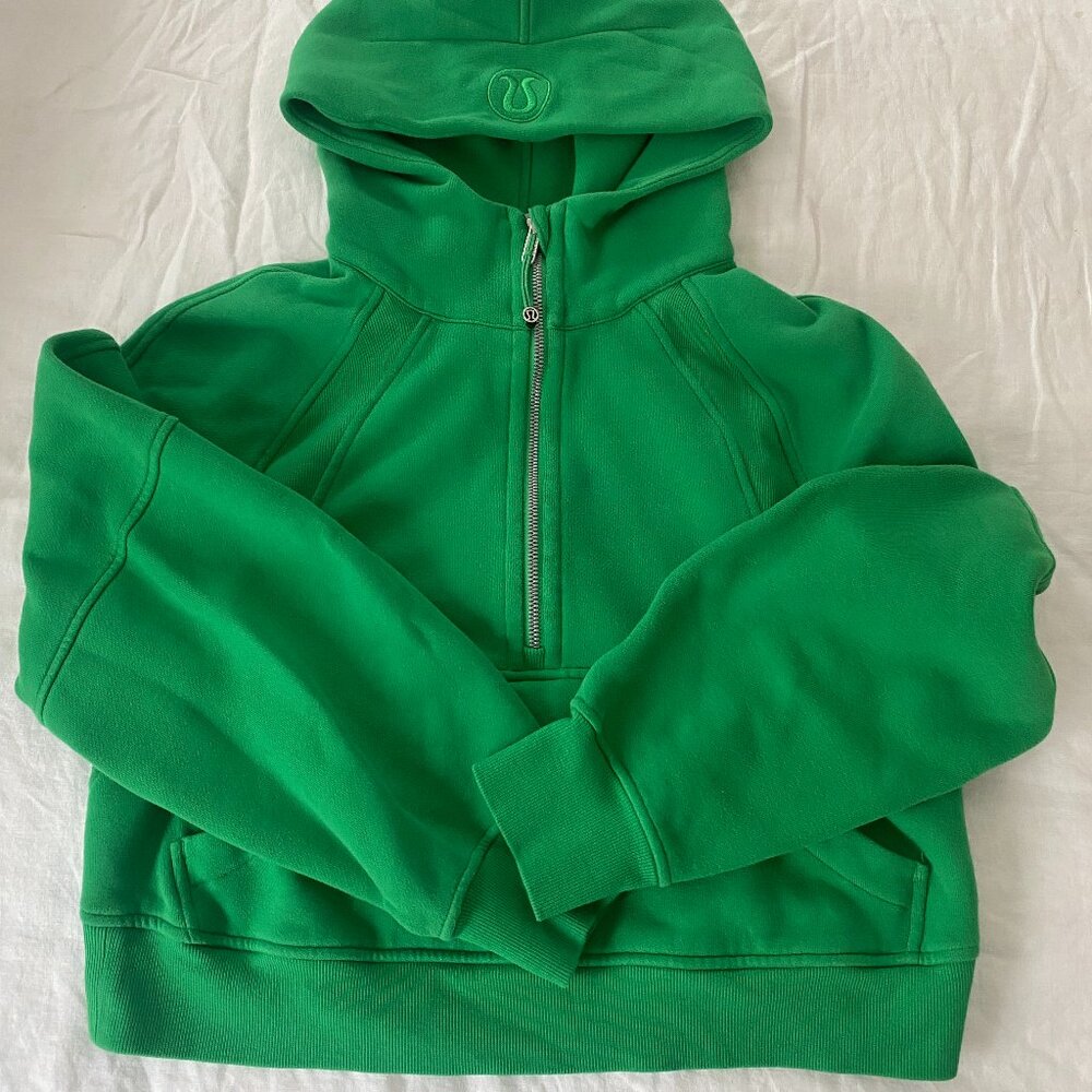 Lululemon half-zip Scuba hoodie Green Punch Sz XS/S